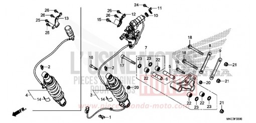 REAR CUSHION GL1800J de 2018